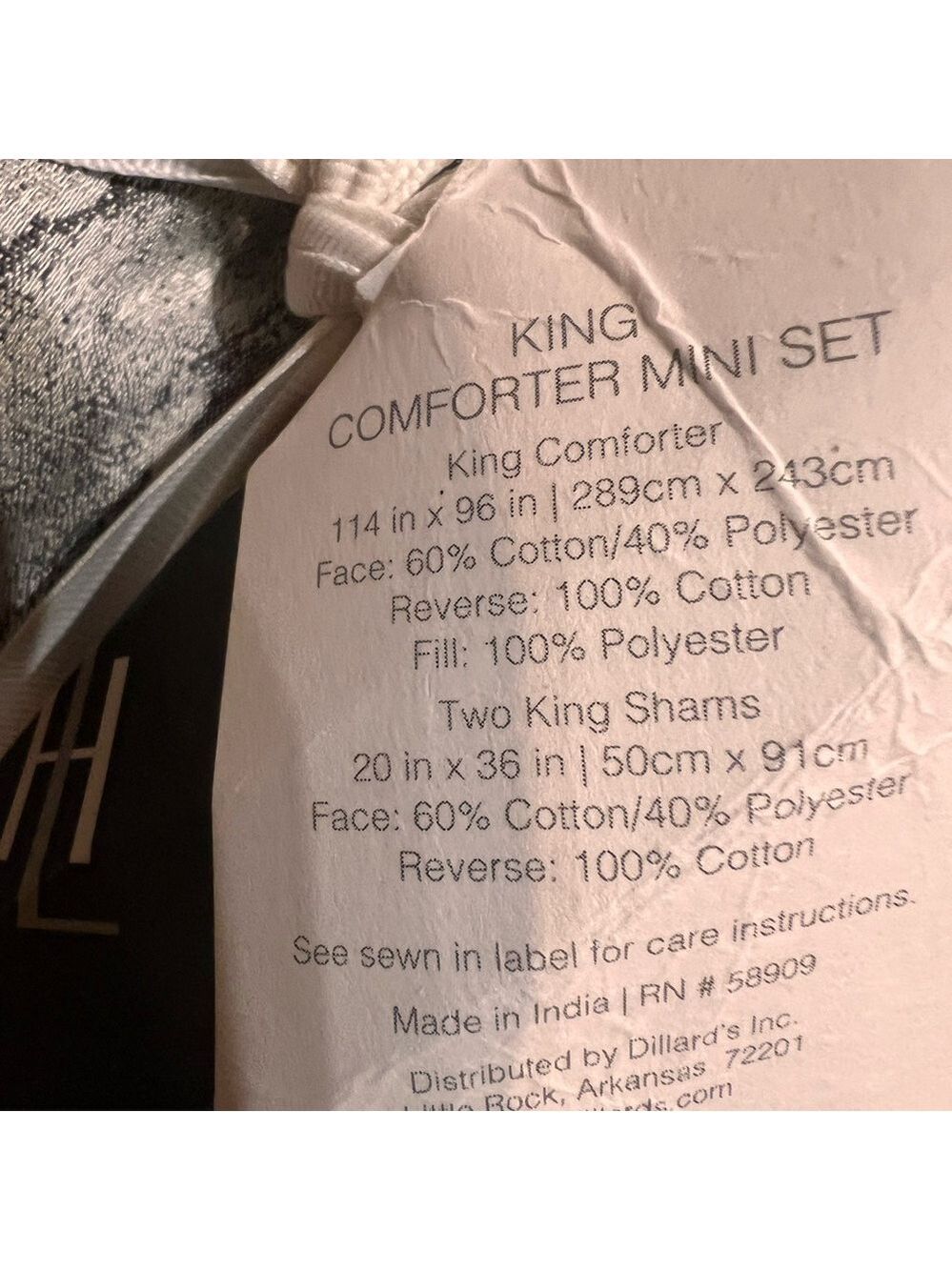 NWT $329 Luxury Hotel “Sterling” King Comforter Mini Set - Picture 5 of 10